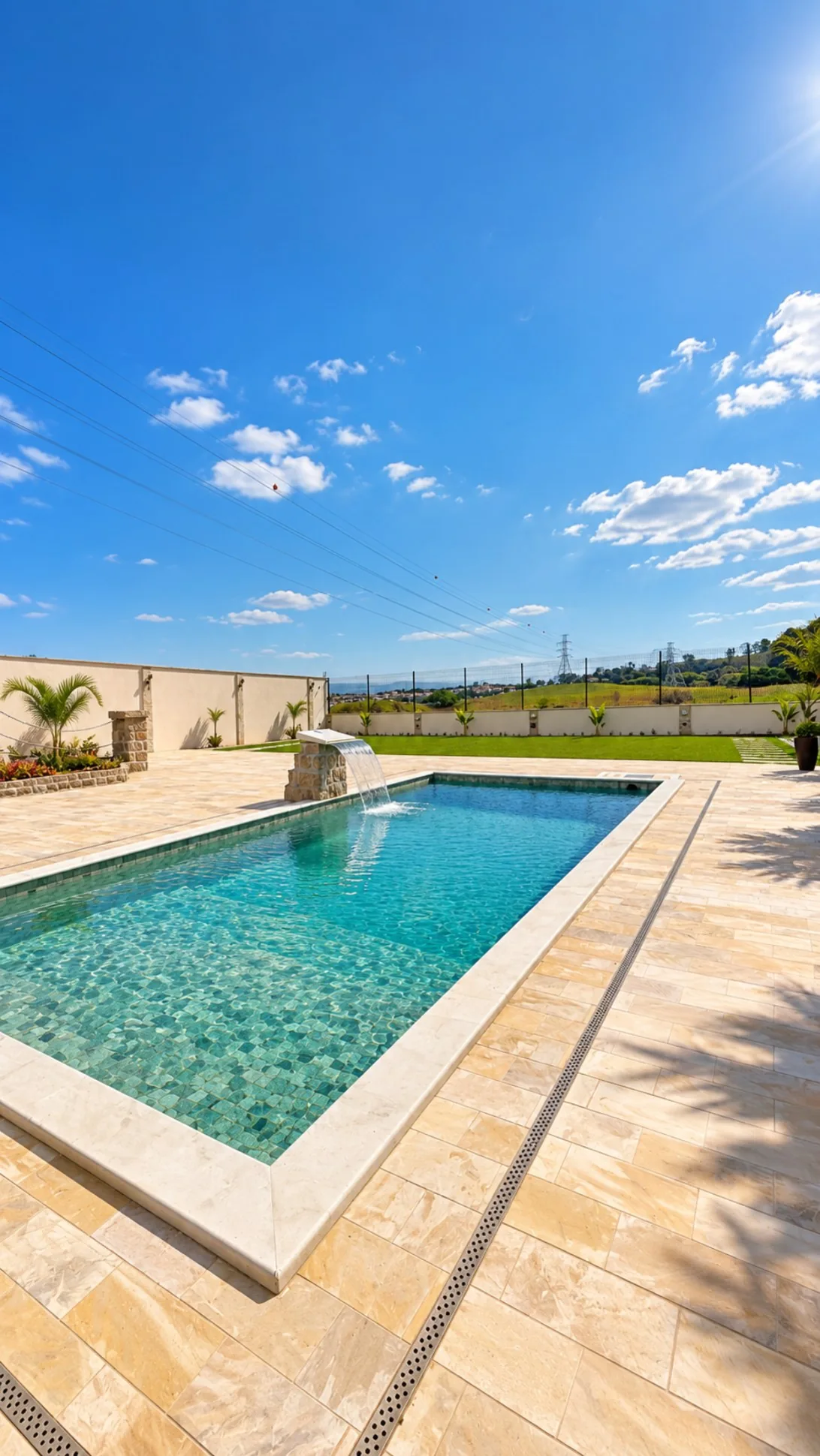 Piscina e área externa do Espaço Maison Pierre